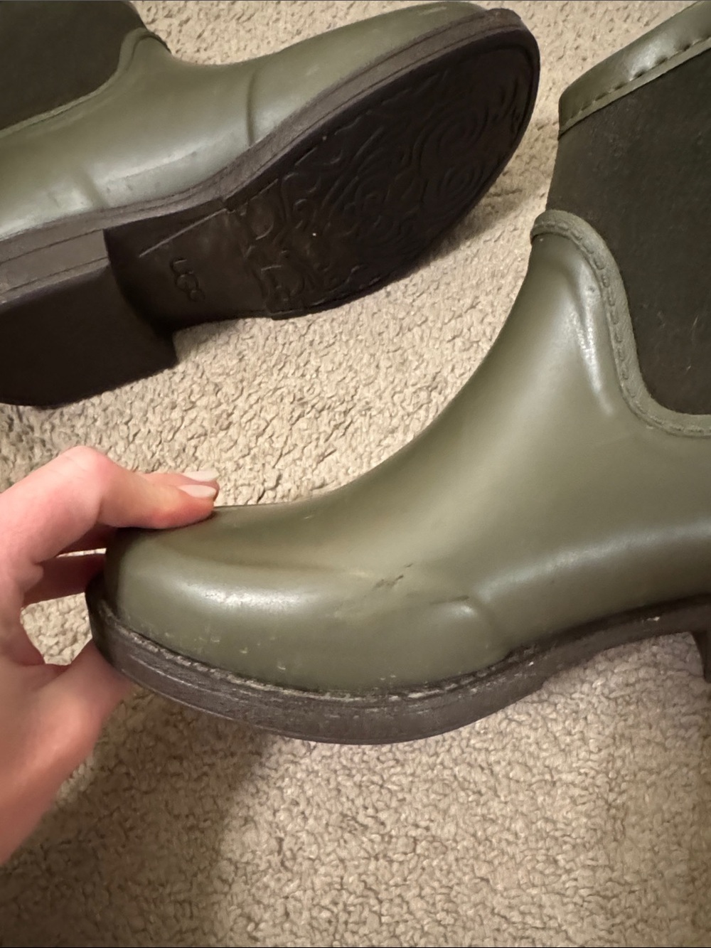 UGG Green Short Waterproof Ankle Boots - Picture 13 of 13